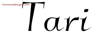 Tari Elegant Name Tattoo Designs