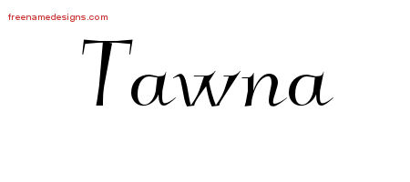 Tawna Elegant Name Tattoo Designs