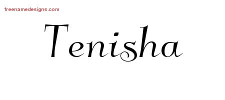 Tenisha Elegant Name Tattoo Designs