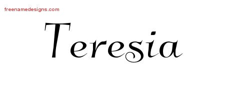 Teresia Elegant Name Tattoo Designs