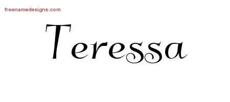Teressa Elegant Name Tattoo Designs