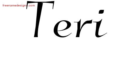 Teri Elegant Name Tattoo Designs