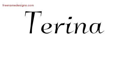 Terina Elegant Name Tattoo Designs
