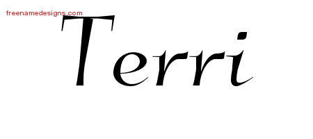Terri Elegant Name Tattoo Designs
