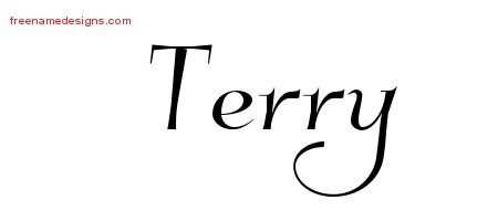 Terry Elegant Name Tattoo Designs