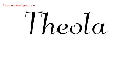Theola Elegant Name Tattoo Designs