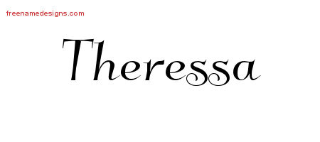 Theressa Elegant Name Tattoo Designs