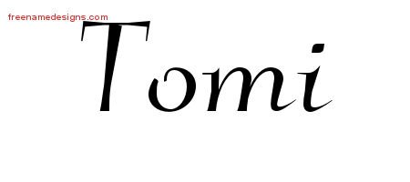 Tomi Elegant Name Tattoo Designs