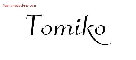 Tomiko Elegant Name Tattoo Designs