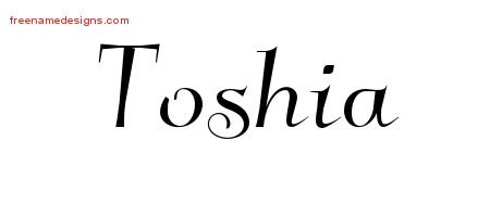 Toshia Elegant Name Tattoo Designs