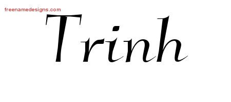 Trinh Elegant Name Tattoo Designs