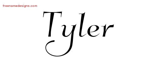 Tyler Elegant Name Tattoo Designs