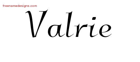 Valrie Elegant Name Tattoo Designs