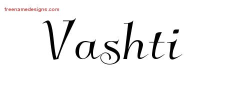 Vashti Elegant Name Tattoo Designs