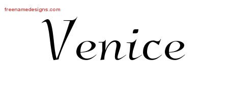 Venice Elegant Name Tattoo Designs