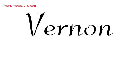 Vernon Elegant Name Tattoo Designs