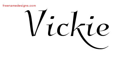 Vickie Elegant Name Tattoo Designs