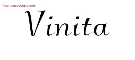 Vinita Elegant Name Tattoo Designs