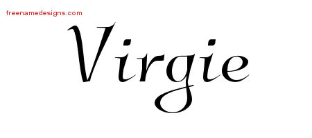 Virgie Elegant Name Tattoo Designs