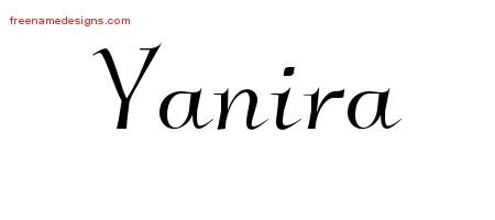 Yanira Elegant Name Tattoo Designs