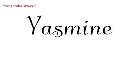 Yasmine Elegant Name Tattoo Designs