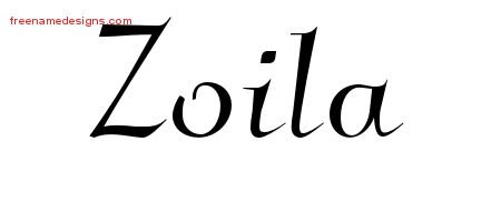 Zoila Elegant Name Tattoo Designs