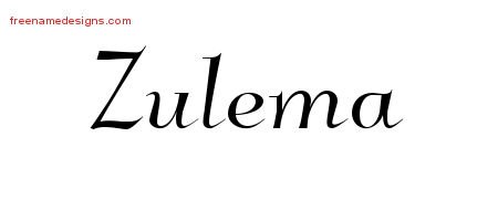 Zulema Elegant Name Tattoo Designs