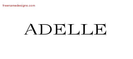 Adelle Flourishes Name Tattoo Designs
