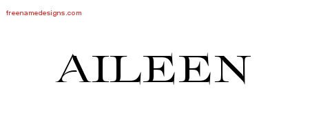 Aileen Flourishes Name Tattoo Designs