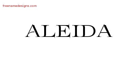 Aleida Flourishes Name Tattoo Designs