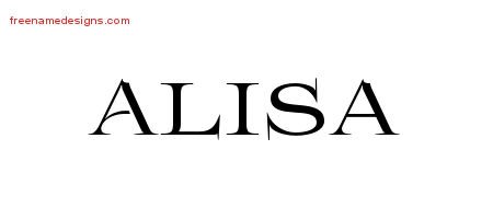 Alisa Flourishes Name Tattoo Designs