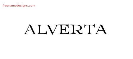 Alverta Flourishes Name Tattoo Designs