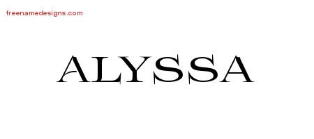 Alyssa Flourishes Name Tattoo Designs