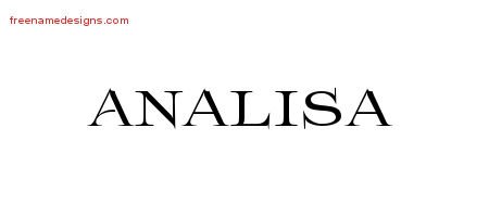 Analisa Flourishes Name Tattoo Designs