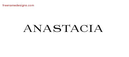 Anastacia Flourishes Name Tattoo Designs