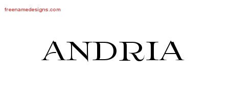 Andria Flourishes Name Tattoo Designs