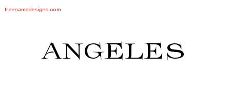 Angeles Flourishes Name Tattoo Designs