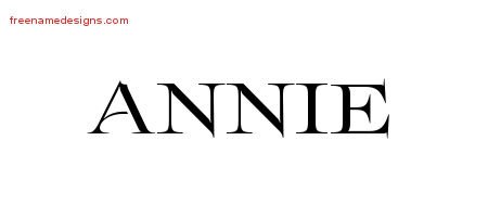 Annie Flourishes Name Tattoo Designs