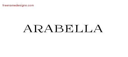Arabella Flourishes Name Tattoo Designs