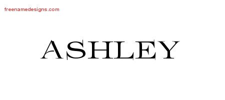 Ashley Flourishes Name Tattoo Designs