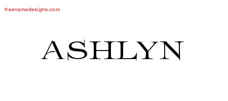 Ashlyn Flourishes Name Tattoo Designs