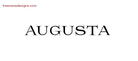 Augusta Flourishes Name Tattoo Designs