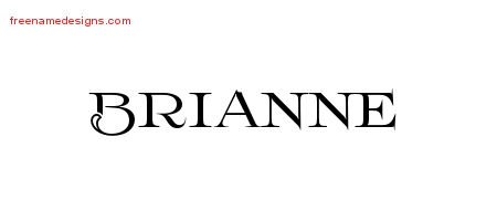 Brianne Flourishes Name Tattoo Designs