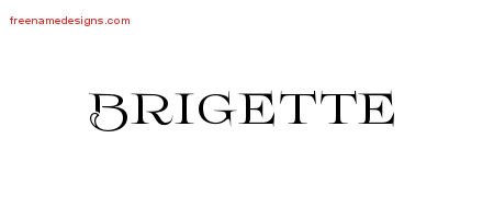 Brigette Flourishes Name Tattoo Designs