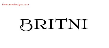 Britni Flourishes Name Tattoo Designs