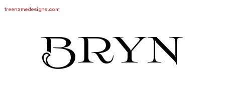 Bryn Flourishes Name Tattoo Designs