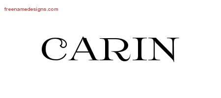 Carin Flourishes Name Tattoo Designs