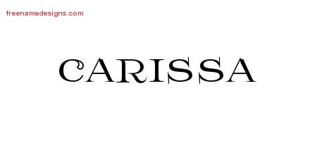 Carissa Flourishes Name Tattoo Designs