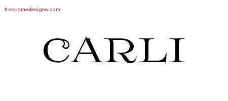 Carli Flourishes Name Tattoo Designs