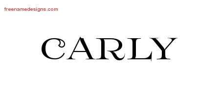 Carly Flourishes Name Tattoo Designs